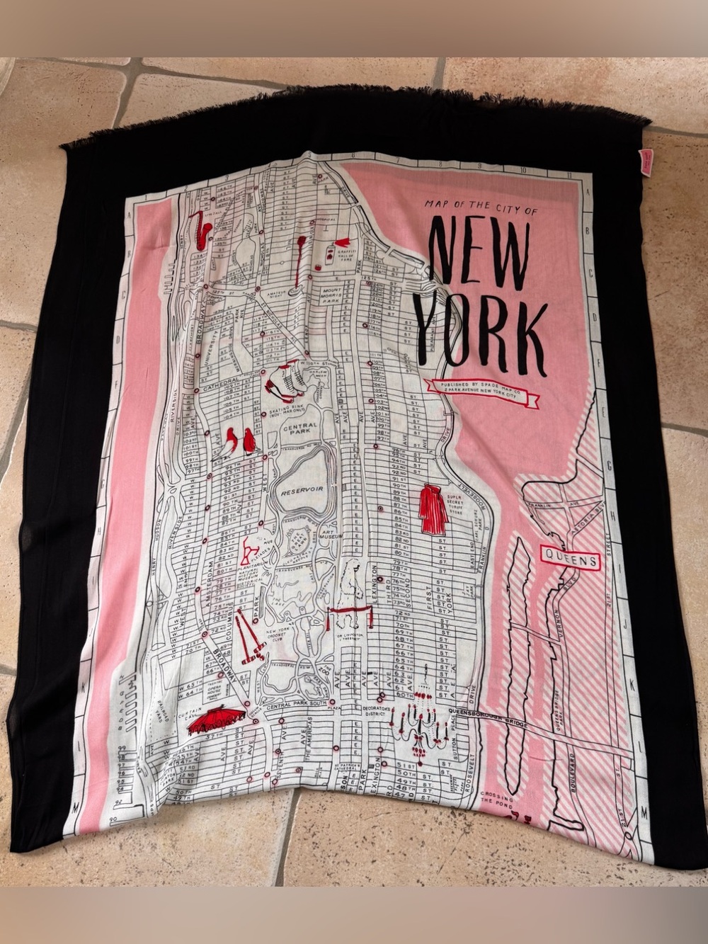 Kate Spade New York Manhattan Map Scarf